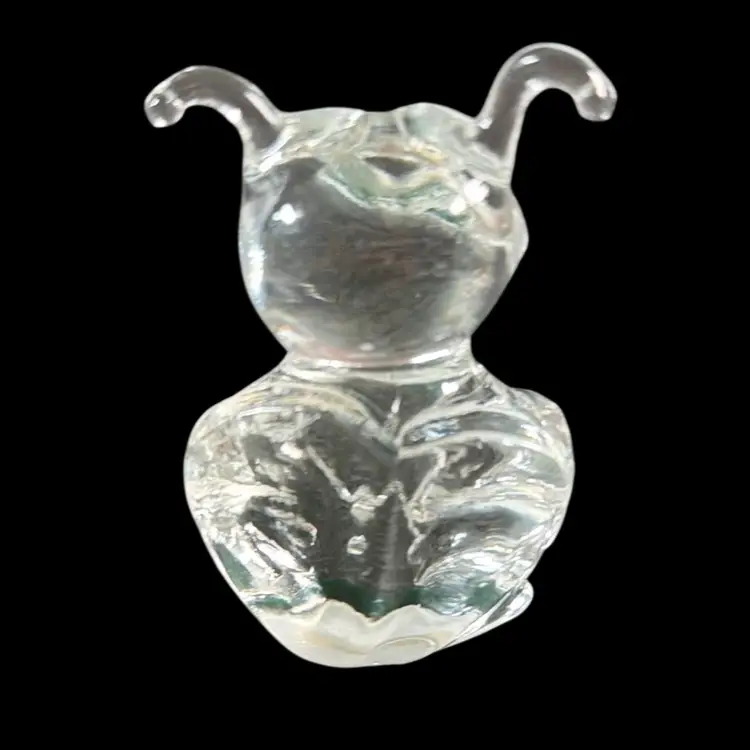 Fenton Clear Glass Love Bug 3”
