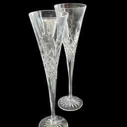 Pair Waterford Champagne Flutes