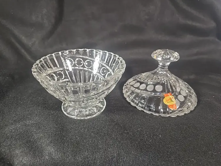 Anna Hütte Bleikristall 24% Lead Crystal Lidded Candy Dish – Made in Germany