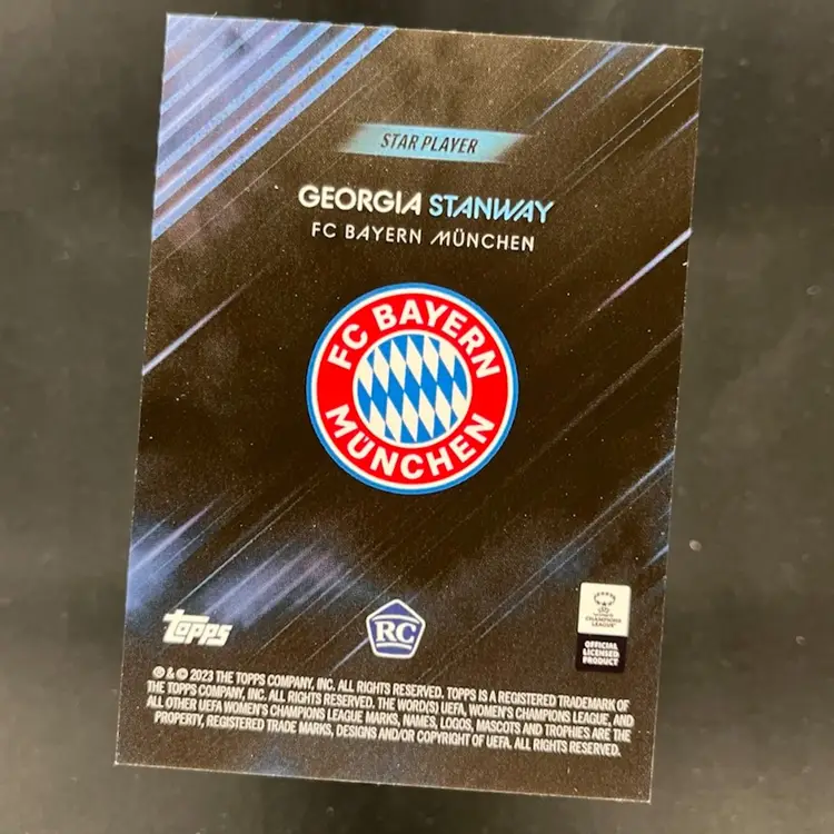 Georgia Stanway 2023 Topps Knockout Blue /49 Soccer Card
