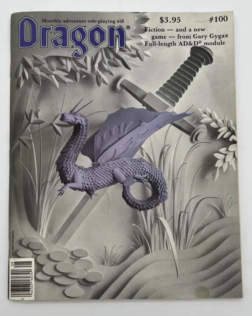 Dragon Magazine #100 Aug 1985 TSR AD&D Module Gary Gygax Dungeon Greyhawk RPG