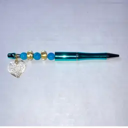 Love Fidget Pen Handmade By Me! Black Ink! 5 1/2” Made With A Hallmark Ornament Charm!