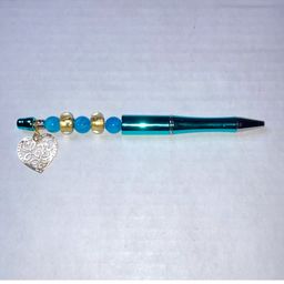 Love Fidget Pen Handmade By Me! Black Ink! 5 1/2” Made With A Hallmark Ornament Charm!