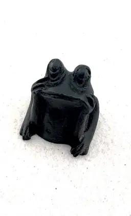 Black Resin Frog Shelf Sitter Frog - 1.5" Tall x 1.5" Wide