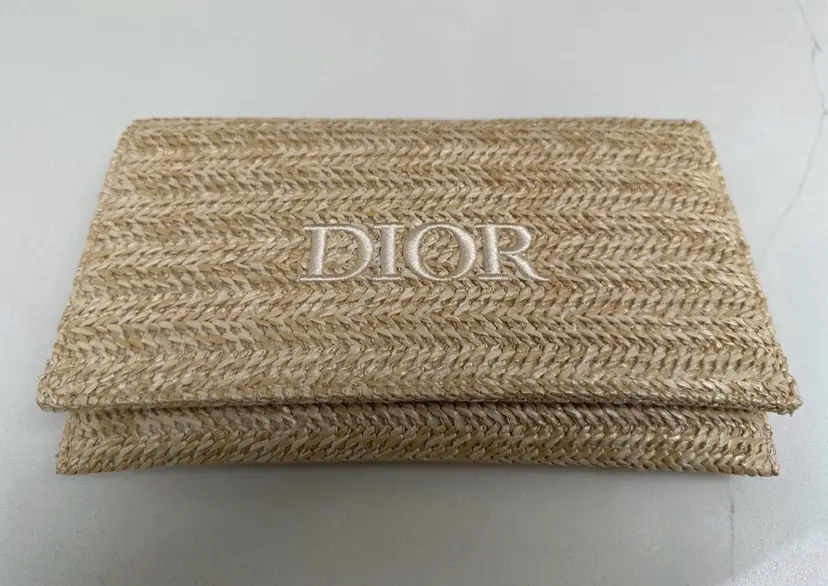 #02 - 2025 Dior Beauty Raffia Wristlet Pouch With Dior Box