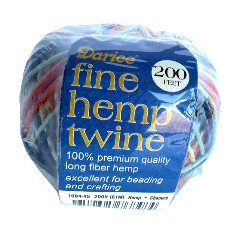 Rainbow Fine Hemp Twine Cord -200ft