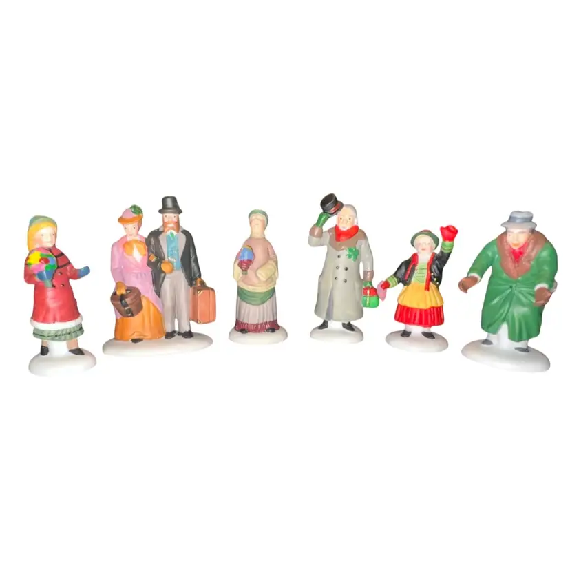 Dept. 56 Heritage Village Small Christmas Village Figurines Set Of 6