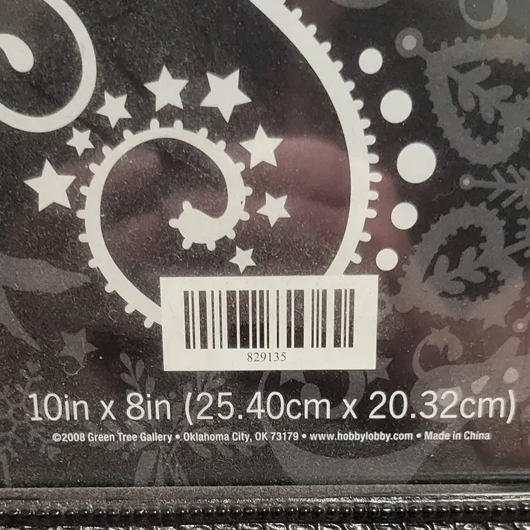 Ornate Black Baroque Style Picture Frame 10x8 Resin  Green Tree Gallery