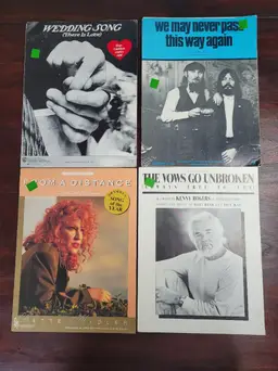 Set of 8 sheet music pieces.