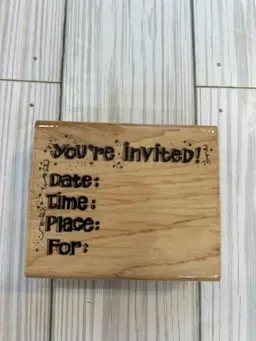 Your Invited Confetti Invitation Stamp From D.O.T.S (1989)