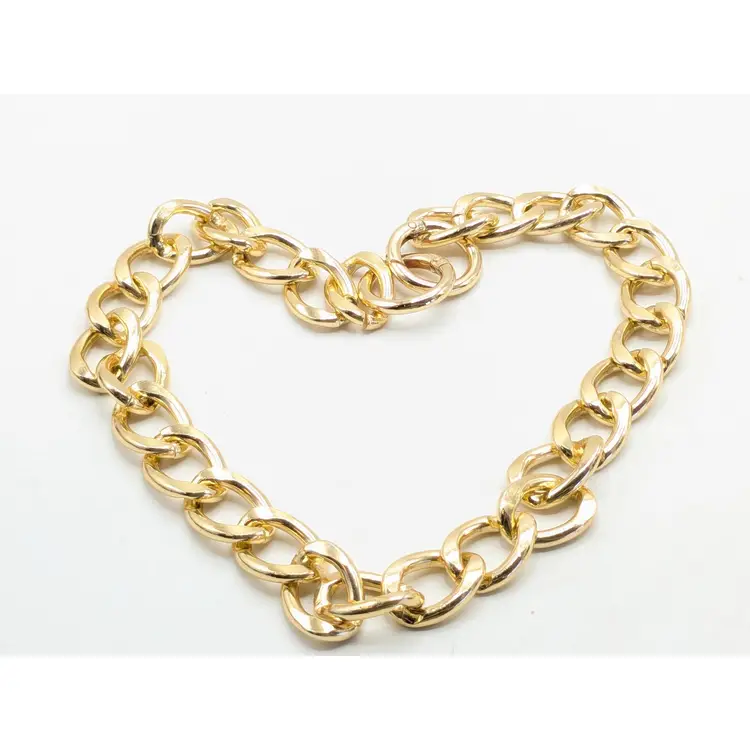 Chunky Gold Tone Chain Necklace Statement Jewelry