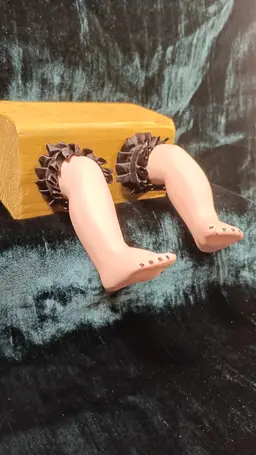 Coat Hooks Long Baby Doll Feet Porcelain Upcycled Novelty Oddity Strange Weird