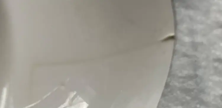 #01 Paragon “Easter Lily” England.  Saucer.  Turquoise Blue With White Lily Flowers. Flaw. As Is.