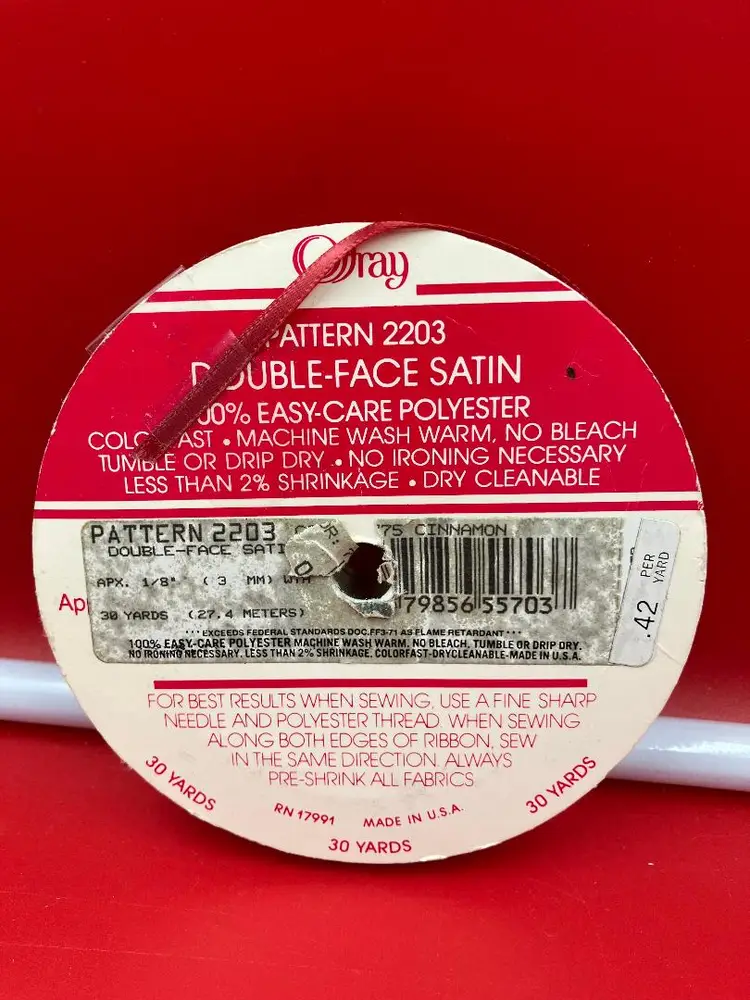 Pattern 2203 Double-Face Satin Ribbon - 30 Yards