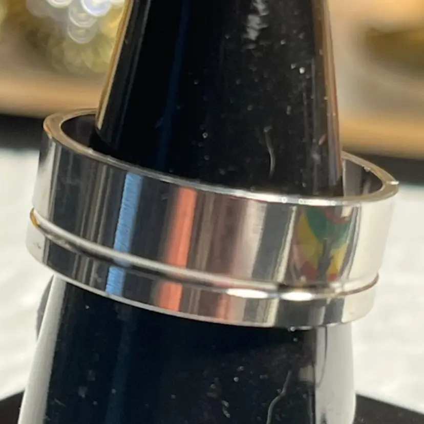 Stainless Steel Ring As Pictured Size 8