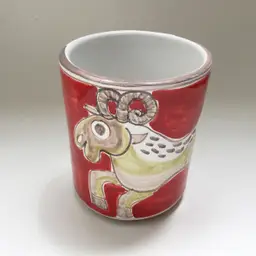 De Simone Ram Zodiac Ceramic Italian Pottery Mug