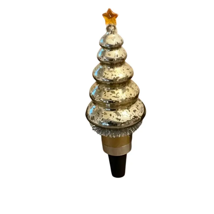 Plastic Christmas Tree Bottle Stopper
