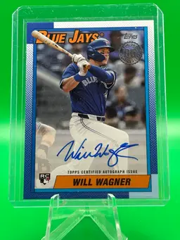 Will Wagner 2025 Topps 1990 RC Auto Toronto Blue Jays
