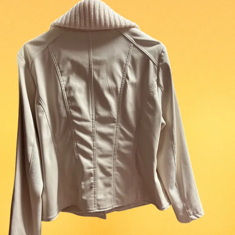 Chico’s Faux Leather Jacket - Cream - Chico’s size 2 / US size 12 - NEW never worn
