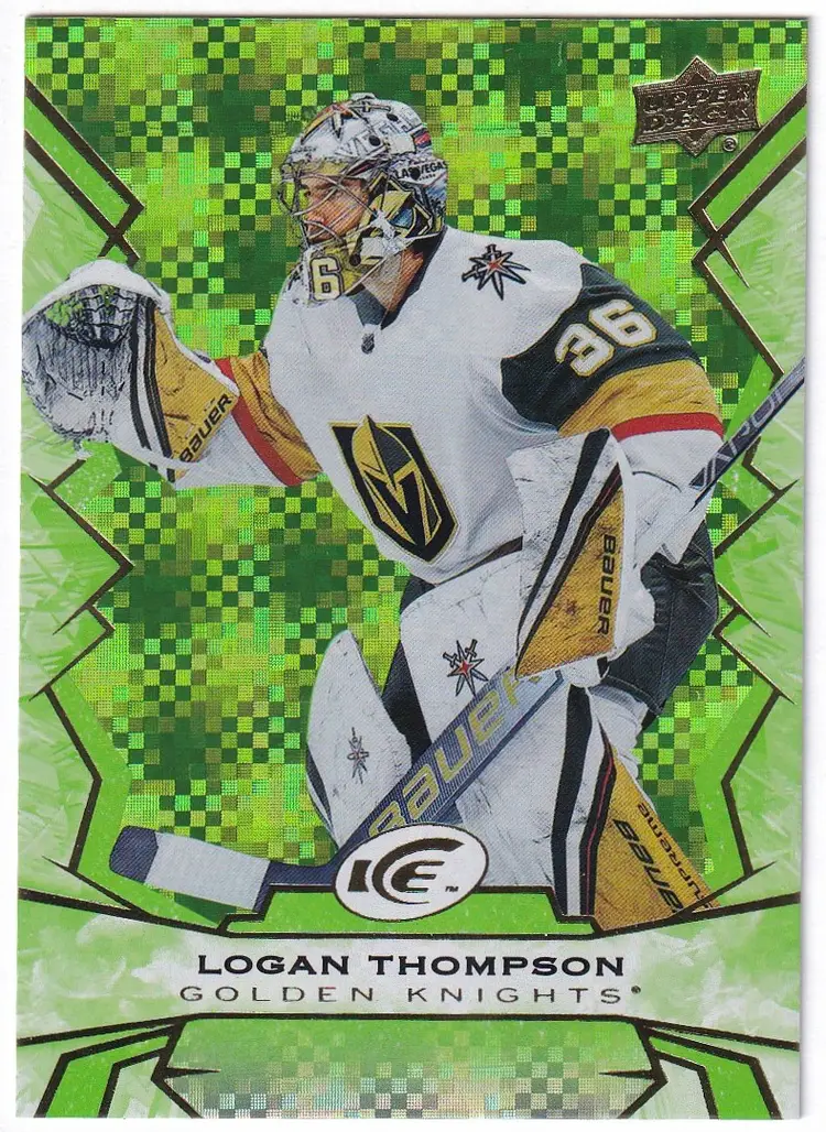 2022-23 Upper Deck Ice Green #60 Logan Thompson Vegas Golden Knights Hockey Card