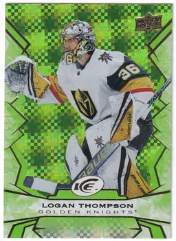 2022-23 Upper Deck Ice Green #60 Logan Thompson Vegas Golden Knights Hockey Card