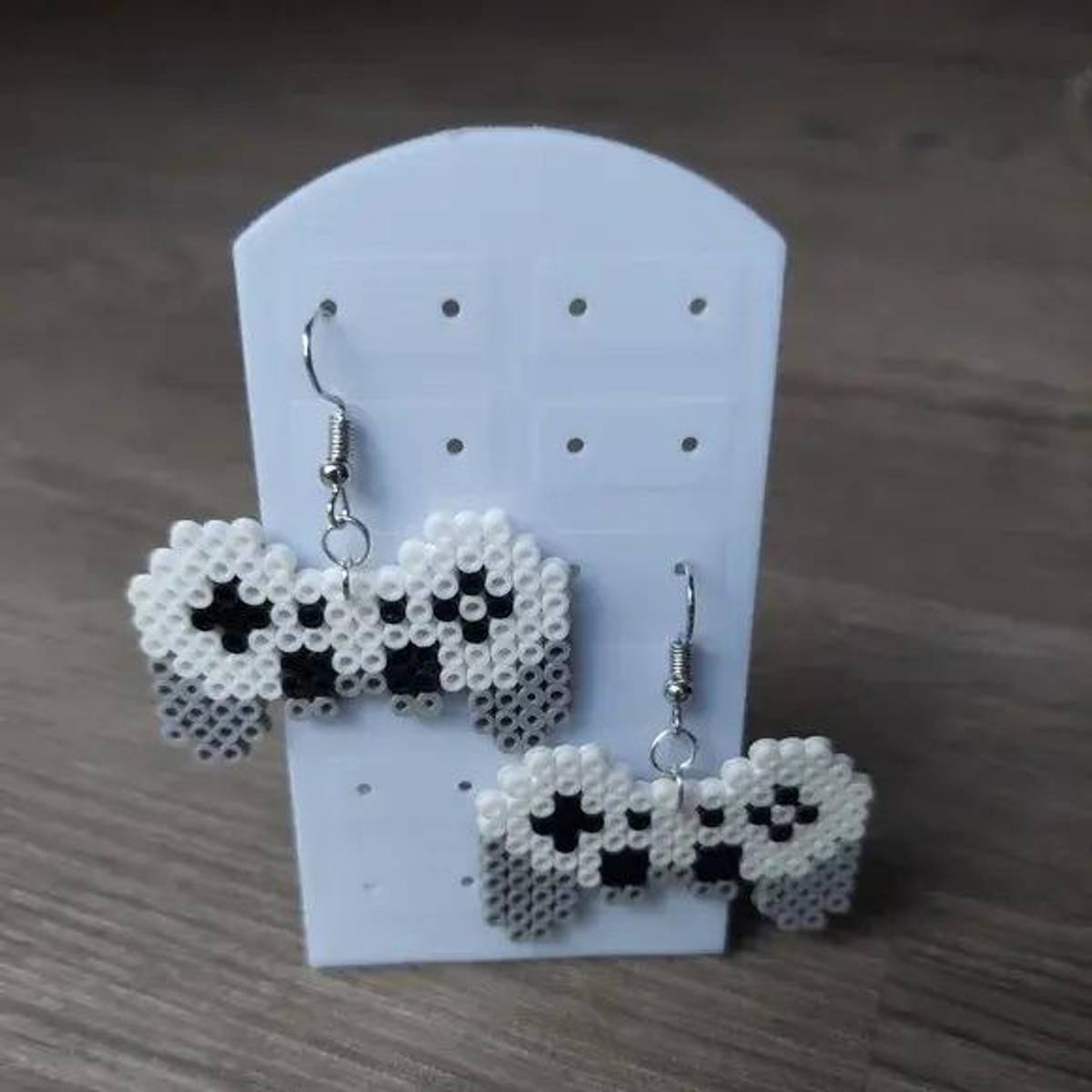Niknax · Handmade gaming controller mini perler earrings