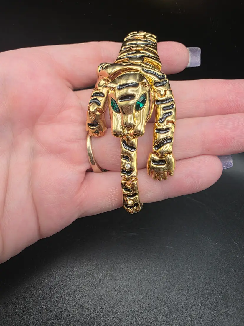 Gold Tone Tiger Bracelet