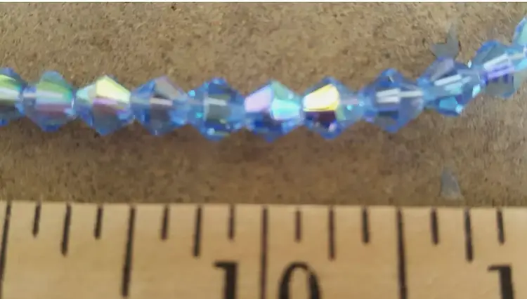 6mm Bicone Faceted Glass Crystal Light Blue beads  lot of 30 strands