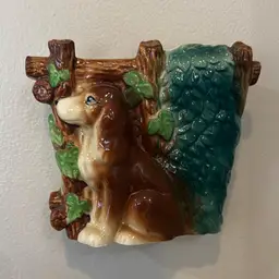 Vintage Dog Wall Pocket