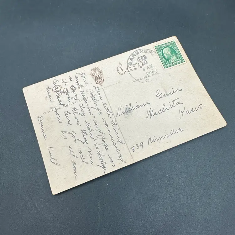 “To My Valentine” H. Ethel Dewees Artist Antique Valentine Postcard, Postmarked 1912