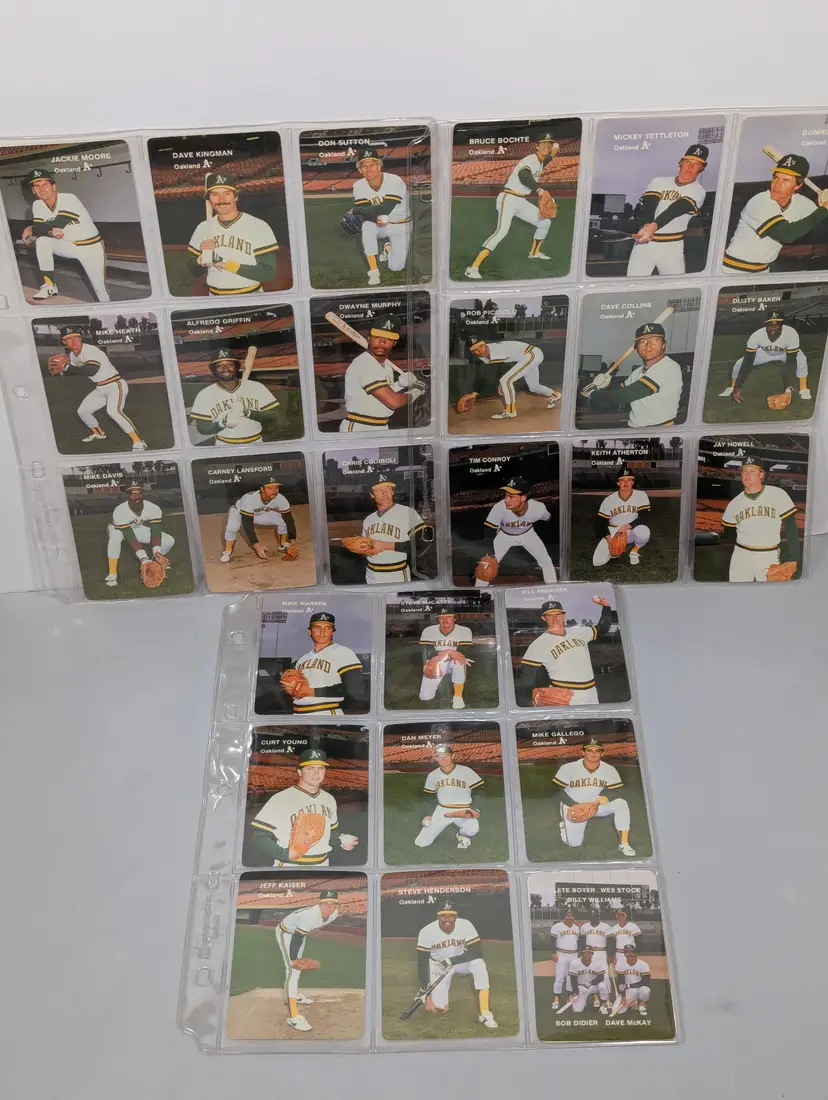1985 Mothers Cookies Oakland A's 28 Card Team Set