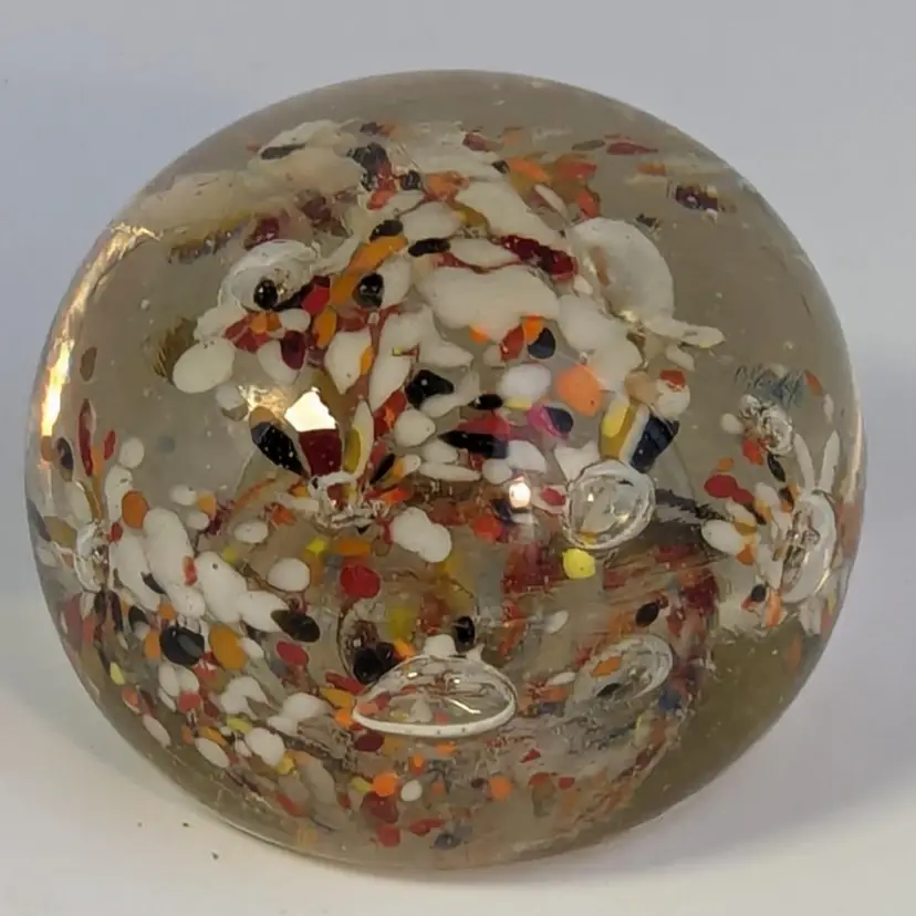 Vintage Multicolour Art Glass Paperweight
