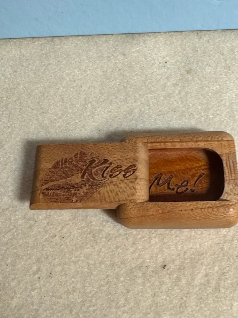 Heartwood Creations- “Kiss” “Me” Secret Wooden Box