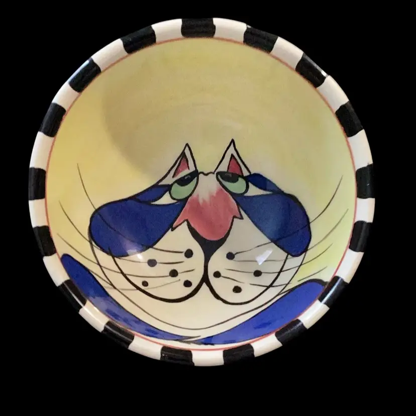 Awesome SWAK Character Collectibles Bowl Designed By Artist Linda Corneille Cat Bowl