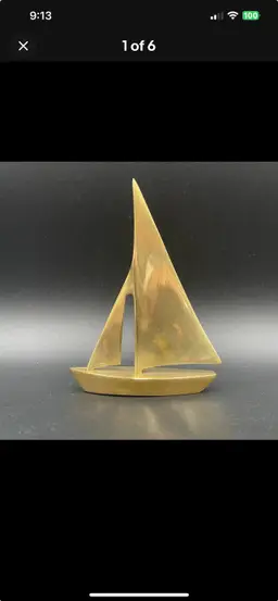 Vintage S But you’re coming across thismall Brass Sailboat