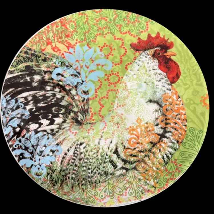 Vintage Susan Winget Studio Rooster Plate Collectable 10"