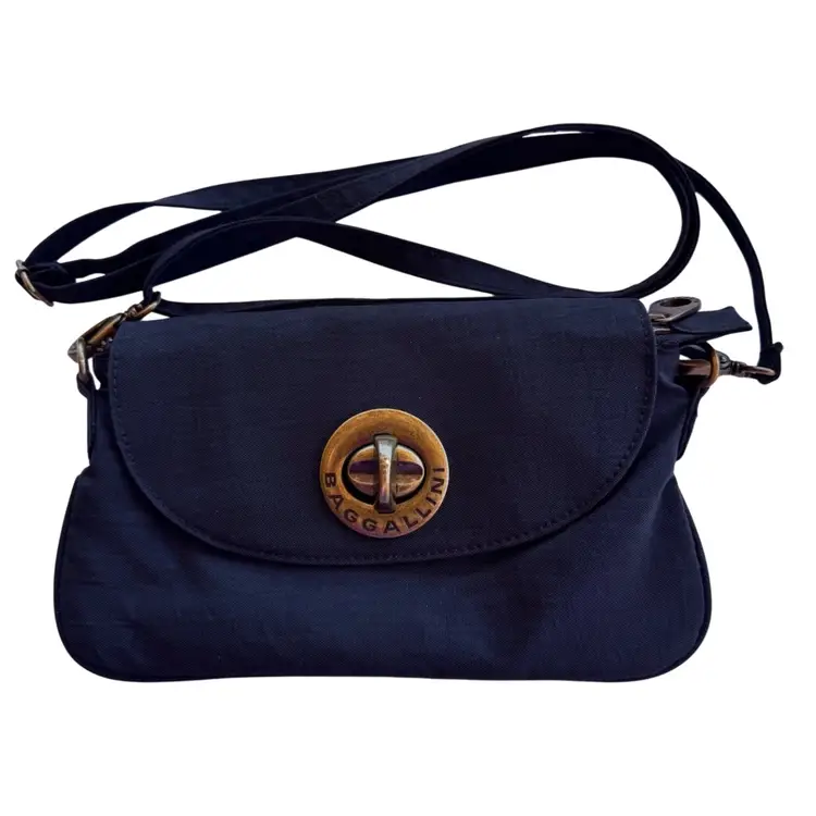 Baggallini Crossbody Travel Bag Bronze Hardware Slots 9.25x5.5”