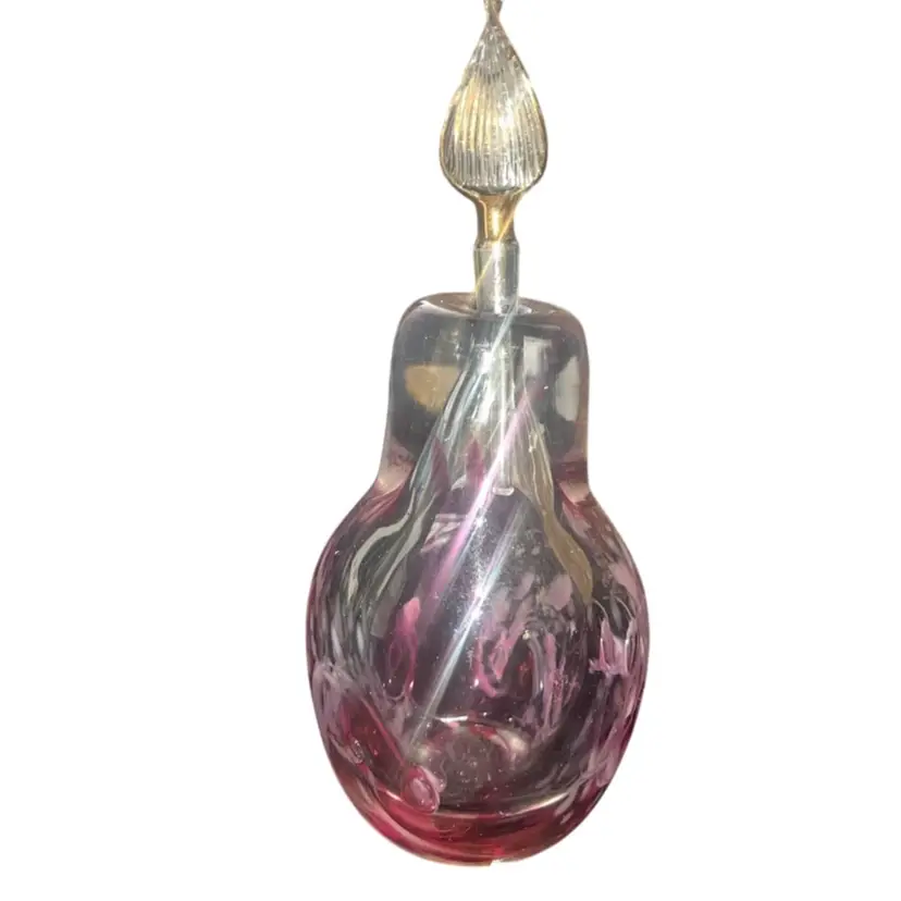 SALE! 25% Off! Signed Perfume Bottle/Bud Vase Pinks And Purples