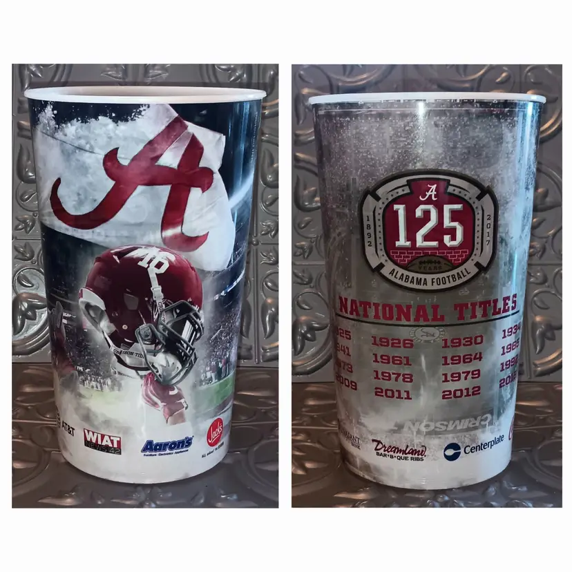 Alabama Football Stadium souvenir cup National Champions History Football
