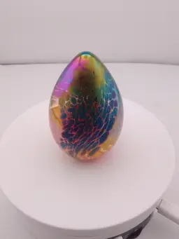 Mt. St. Helens ash oil slick paperweight, 1990