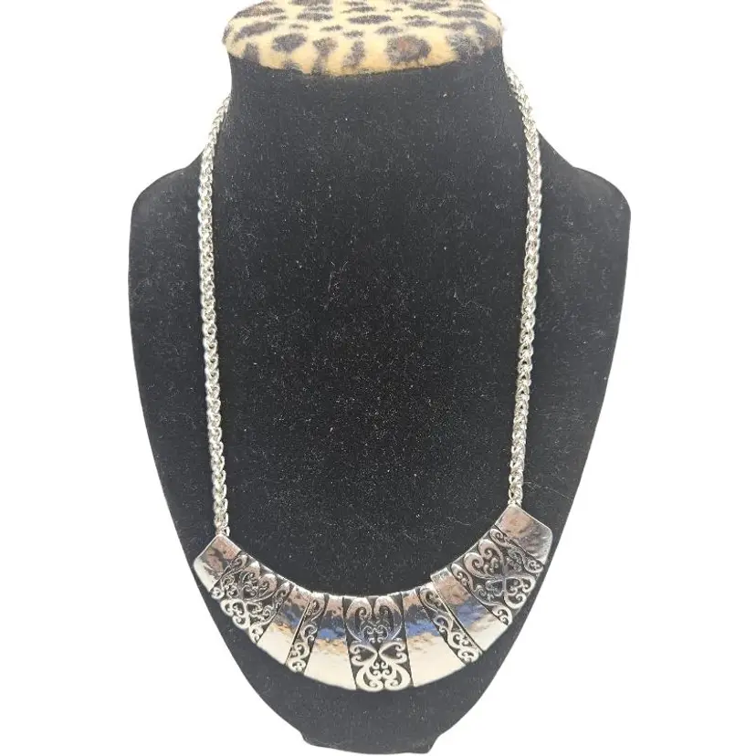 Vintage Carved Statement Necklace