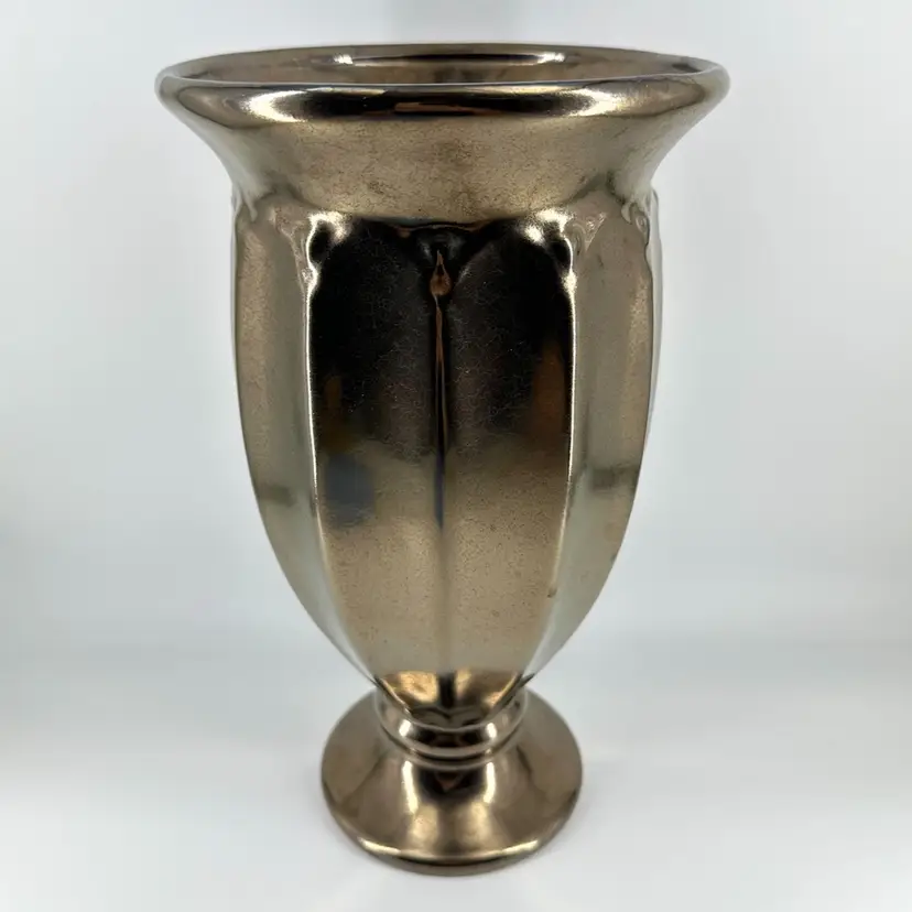 Royal Haeger Pottery Bronze Metallic Urn Style Vase 12”