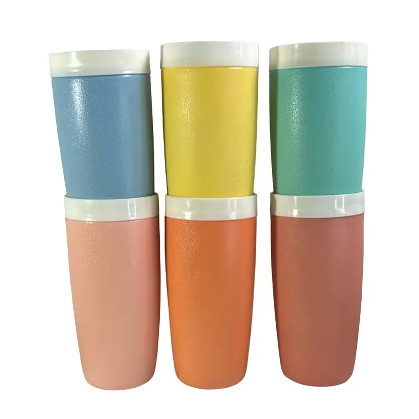 Six Bolero Thermoware 6.5” Plastic Tumblers