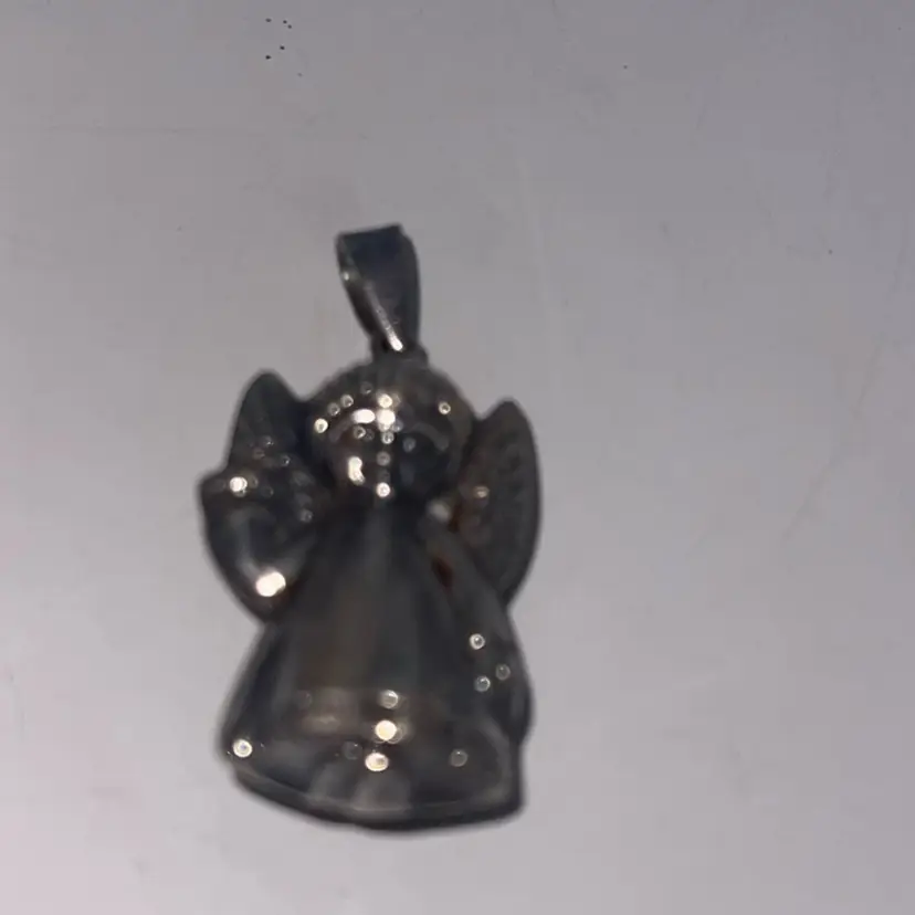 Sterling Silver Angel Pendant 1.25”