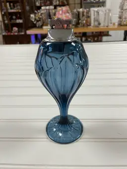 Vintage Blue Glass Table Lighter