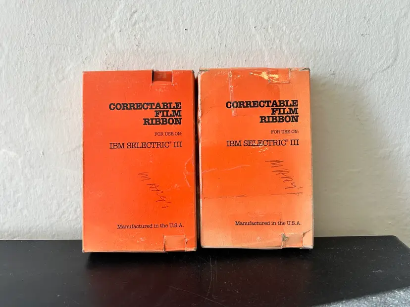 Vtg (2) Correctable Film Ribbon IBM Selectric III