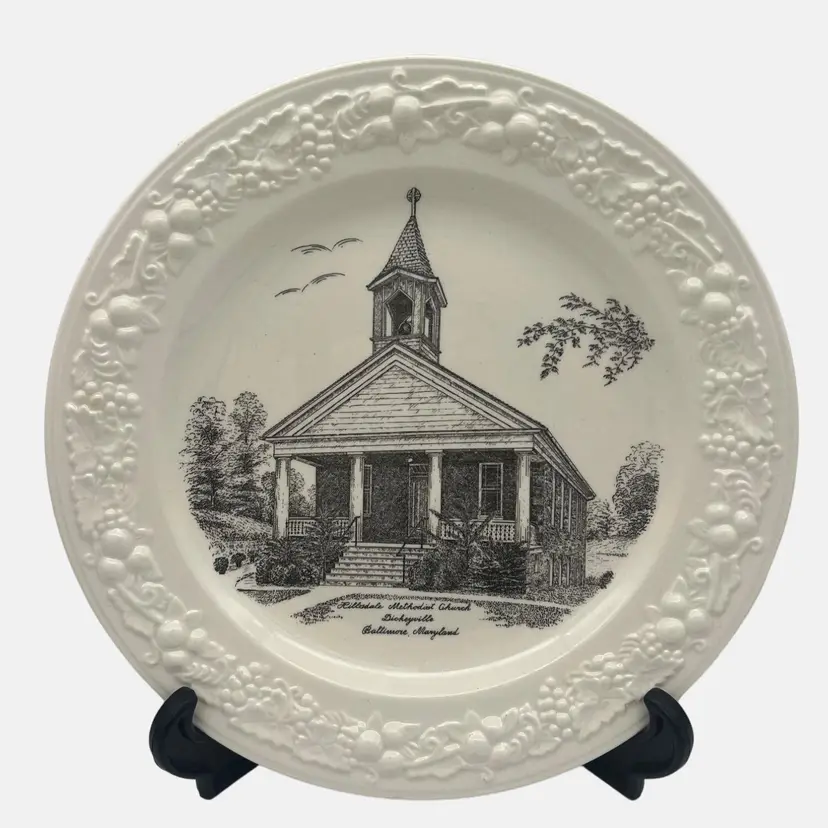 1947 Homer Laughlin Commemorative Plate Hillsdale Methodist Church Baltimore
