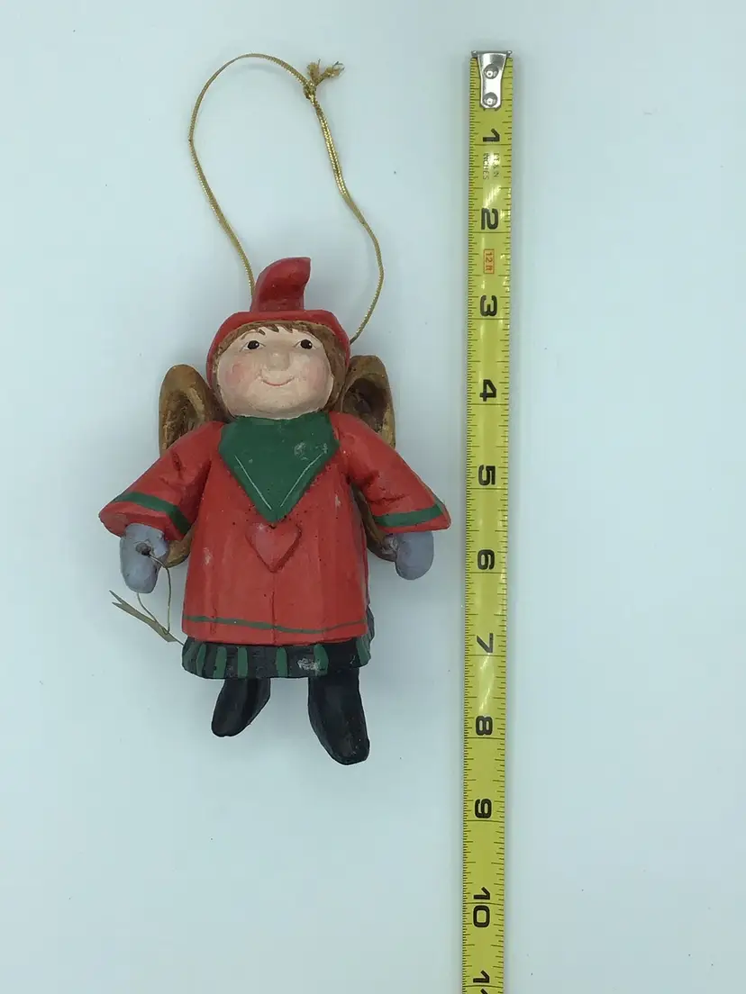 1224-Vintage House of Hatten Angel with Metal Star Christmas Ornament 1994