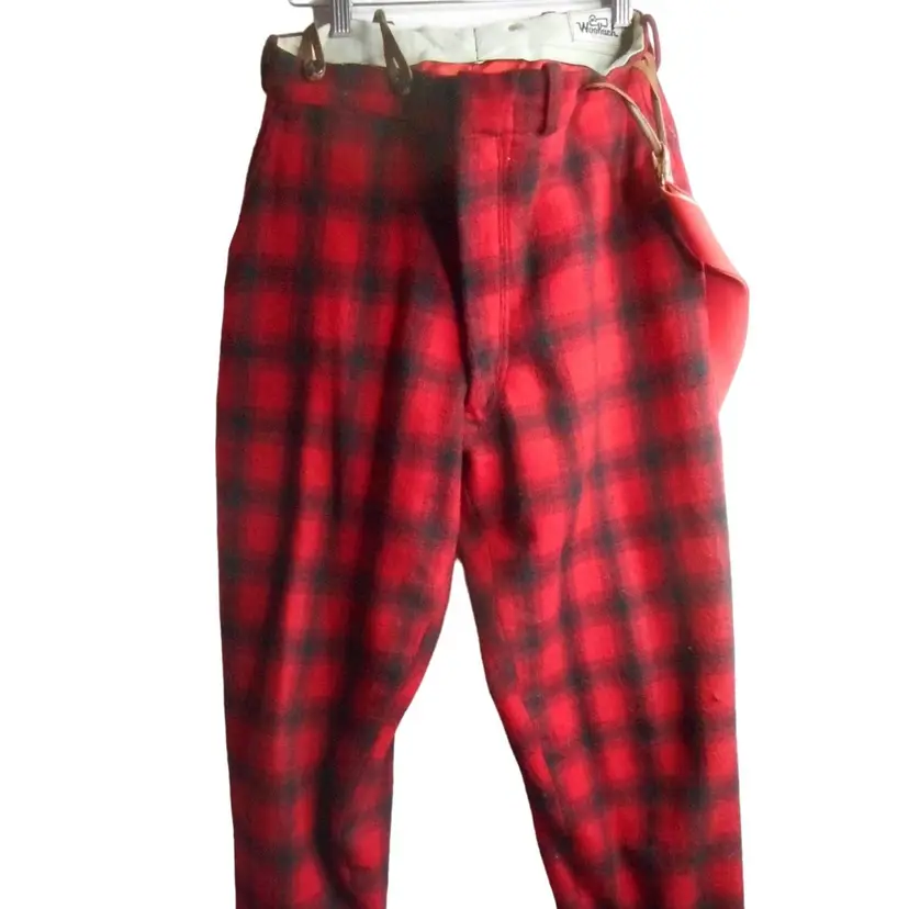 Vtg 1960s - 70s Woolrich Sz 30 Plaid Riding Equestrian Hunting Wool Pants Estate