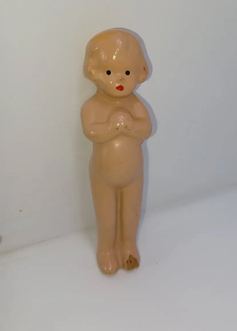 Vintage Frozen Charlotte Doll Composition Circa 1920s-1930s